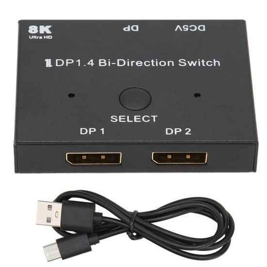 Répartiteur compatible HDMI Commutateur KVM bidirectionnel 4K 1x2 2x1