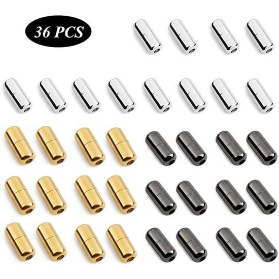 10 Embouts De Corde Tube Métal 3mm, Stop Cordon, Finition Cordelette