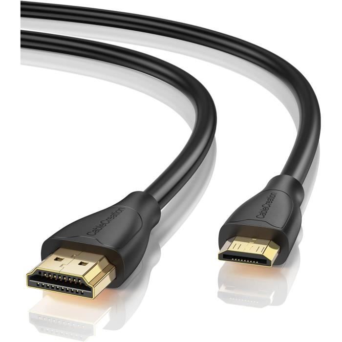 Câble Mini HDMI vers HDMI haute vitesse 4K HDMI mâle vers mâle ...