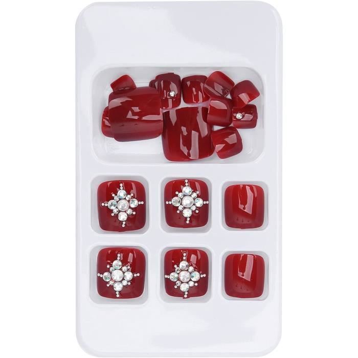 Faux Ongles D'orteil 123 24pcs Blanc Facile à utiliser et à — free download