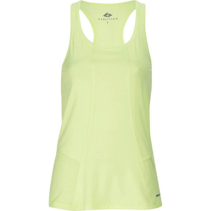 ATHLI-TECH Débardeur d'Entrainement Elektra - Femme - Jaune néon