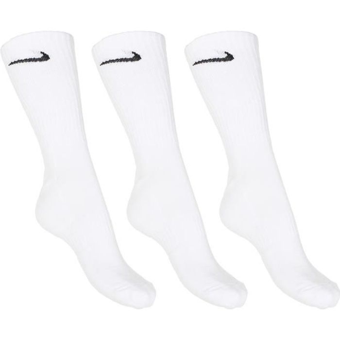 NIKE Chaussettes de tennis U NK EVERYDAY CUSH CREW 3PR - Adulte - Blanc -  Cdiscount Prêt-à-Porter