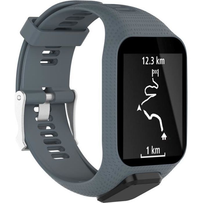 Bande de poignet/bracelet de montre Pour TomTom Adventurer Golfer 2 Runner 2/3 Montre Spark / Spark 3 GPS Gris