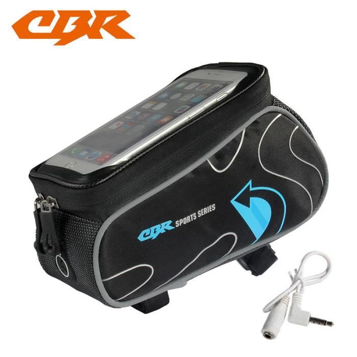 CBR vélo avant Tube sacs 6 pouces téléphone écran tactile vtt PU matériel étanche vélo vélo faisceau - Modèle: BLUE - HJZXCBB02547