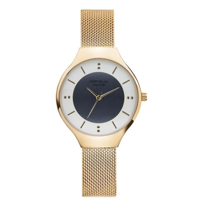 Orphelia Fashion - Montre Femmes - Quartz - Analogique - Bracelet en Acier inoxydable - Doré - OF714804