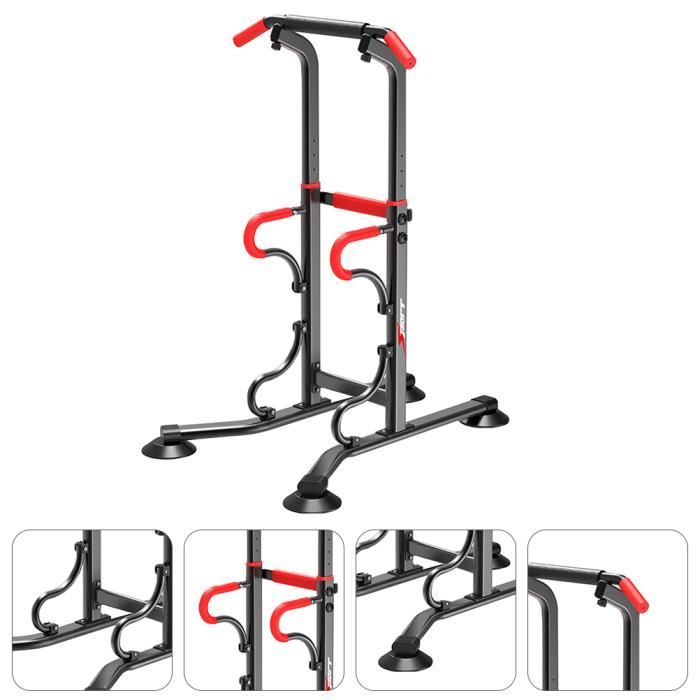 Équipement de fitness à domicile multifonctionnel à barre parallèle simple (noir) (couleur de la poignée aléatoire)