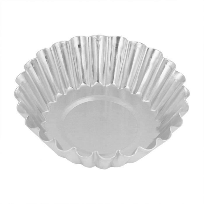 10 Pcs En Aluminium Oeuf Tarte Moule Outils De Cuisson Pr Gâteaux 70mm Ustensiles De Cuisson Moule Cuisine Pâtisserie Outils