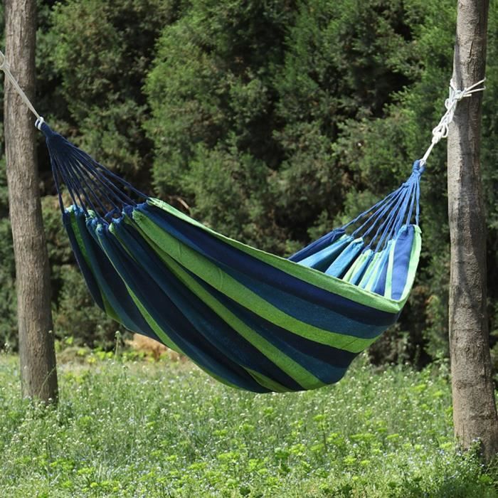 BALANCELLE Confort Durabilité Yard Rayé Hamacs 260X80CM p1
