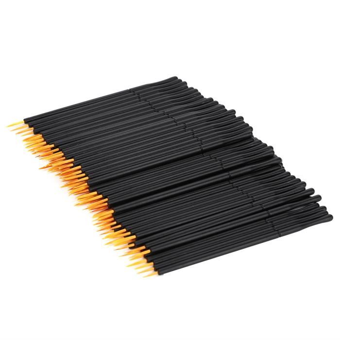 Pinceau Eyeliner , 100pcs Pinceau Eyeliner Jetable Tête Dure Eyeliner Liquide Pinceau Ombre À Paupières Pinceau Outil De