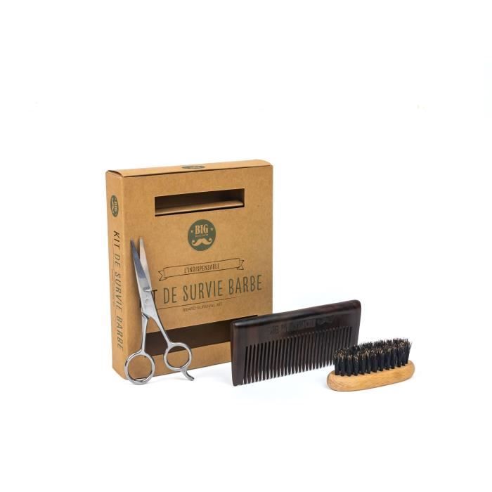 BIG MOUSTACHE Kit de survie barbe - Pour tailler la barbe en toute circonstance