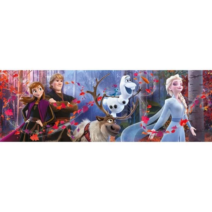 Puzzle Adulte Panorama 1000 Pieces La Reine Des neige 2 Elsa Anna Swen Et Olaf Se Balade Dans La Foret Collection Disney