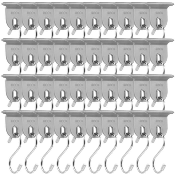 60pcs Hook de haute qualité Premium Prime Vêtements de vêtements robustes pour camper RV tente de camping camping - camp de base