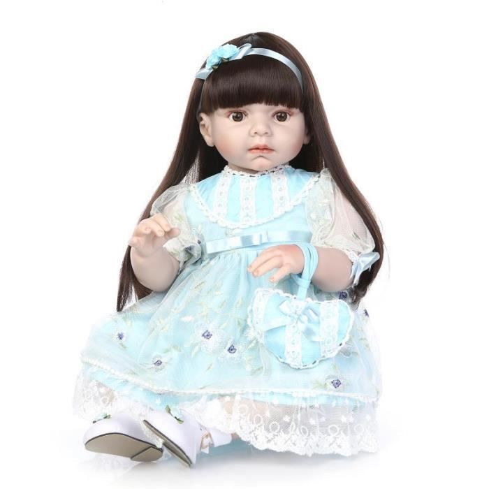 70 cm Silicone Reborn Bébé Poupée Grande Sécurité Silicone Princesse Fille Reborn Poupées Jouets Magasin De Tissu Modèle Poupée