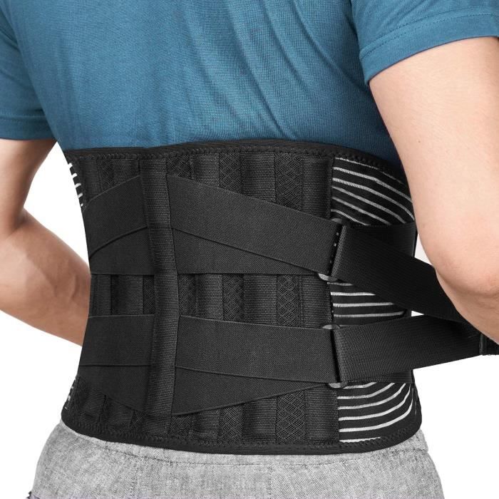 La ceinture de soutien lombaire maintient le bas du dos et le dos en bonne forme pour réduire la douleur. 4 sangles à double ressort