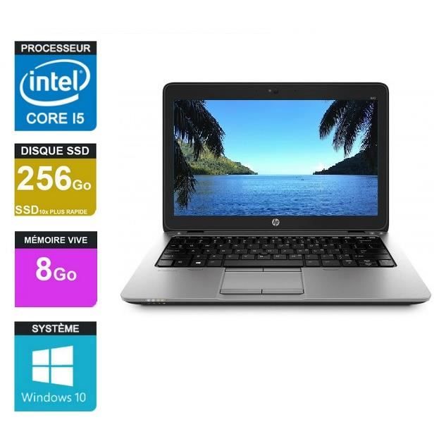 PC Portable HP Elitebook 820 G3 - i5 6200U 2.40GHz  - 8Go Ram - 256 Go SSD prêt à l'emploi