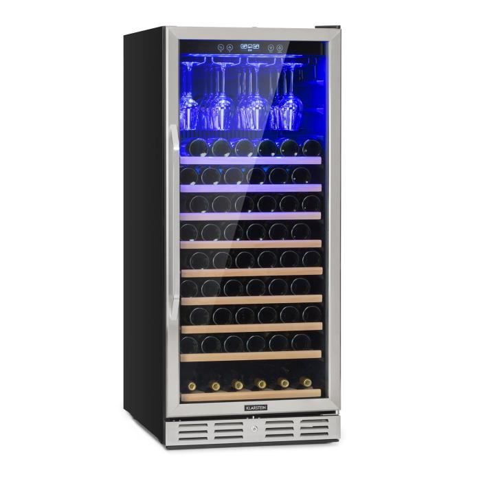 Klarstein Vinovilla 127 Cave à vin réfrigérée 331 litres / 127 bouteilles - 2 zones de température