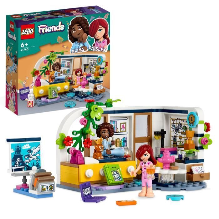 LEGO® Friends 41740 La Chambre d’Aliya, Jouet avec Figurine Paisley et Chiot, Enfants 6 Ans