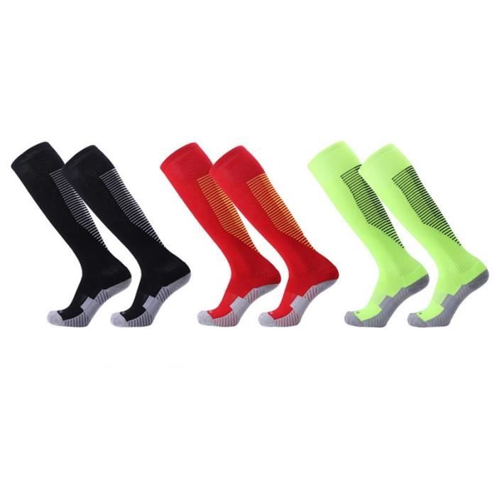 3 Paires Chaussettes de Football Enfant Chaussettes de Sport Protection Respirantes Antidérapant