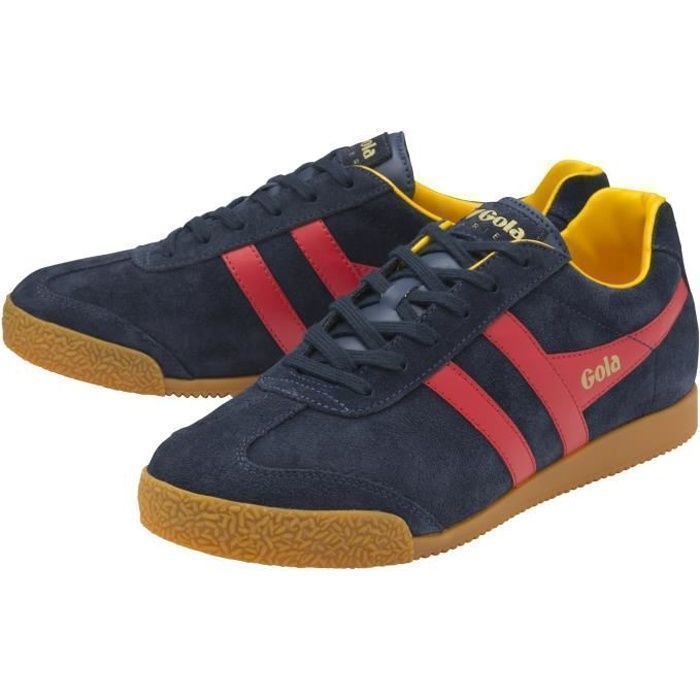 Baskets Gola Harrier - bleu marine/rouge/jaune soleil - 43