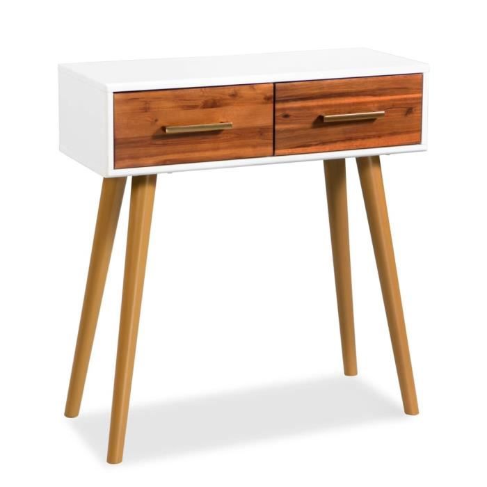 Table console Bois d'acacia massif 70 x 30 x 75 cm