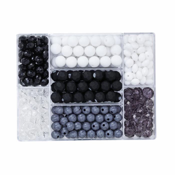 PANDURO Perles noir&blanc