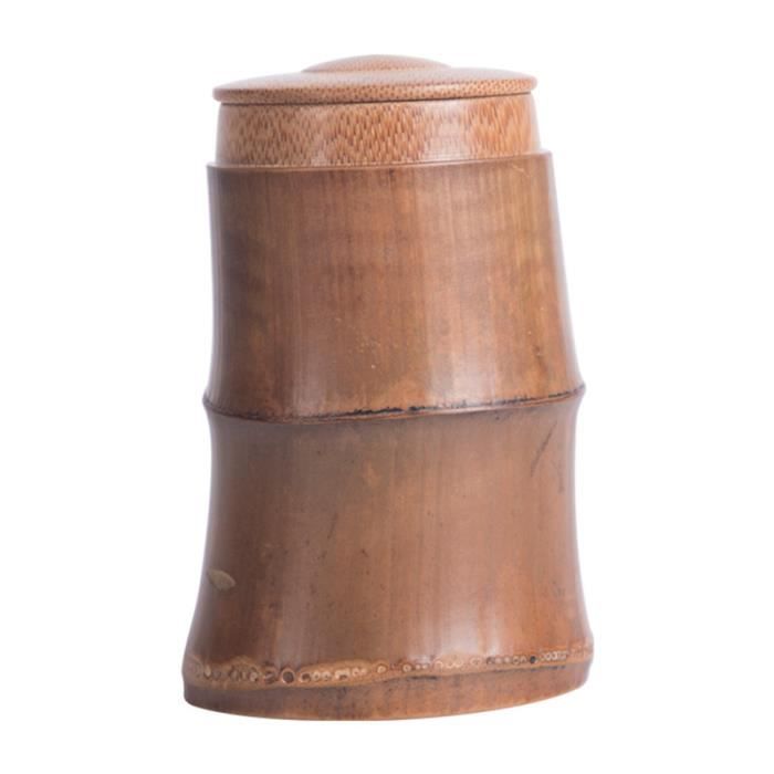 1pc boîte à thé pratique utile en bambou caddy en vrac feuilles de conteneur pour bureau à POT PORTE-COUVERTS - RANGE USTENSILES