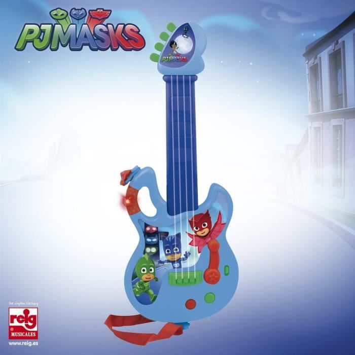 PJMASKS Guitare électronique - 4 cordes - 6 rythmes