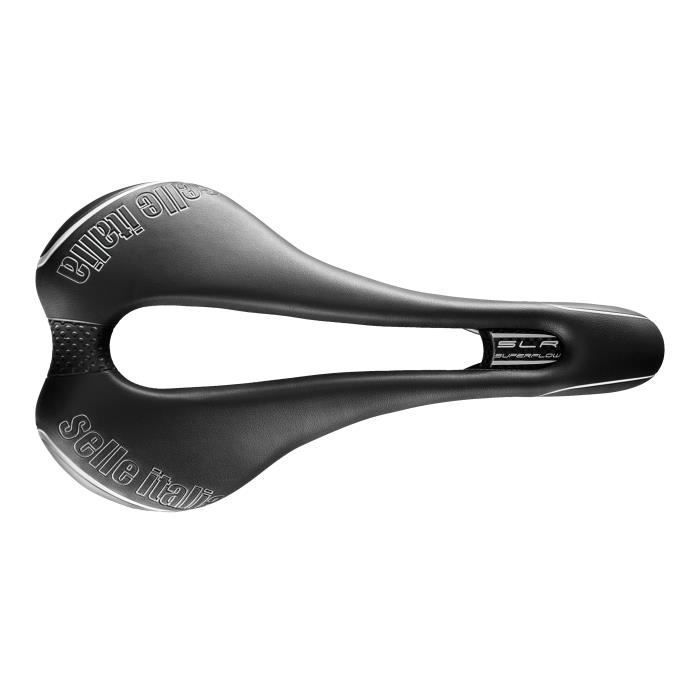 Selle Italia SLR TM SuperFLow L, Bicycle saddle, Course de route, Unisexe, Noir, Uniforme, Rond
