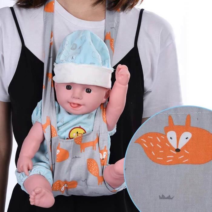 Tbest porte-bébé en bandoulière Porte-bébé en coton pour bébé, bandoulière pratique pour enfants, jouet avant arrière