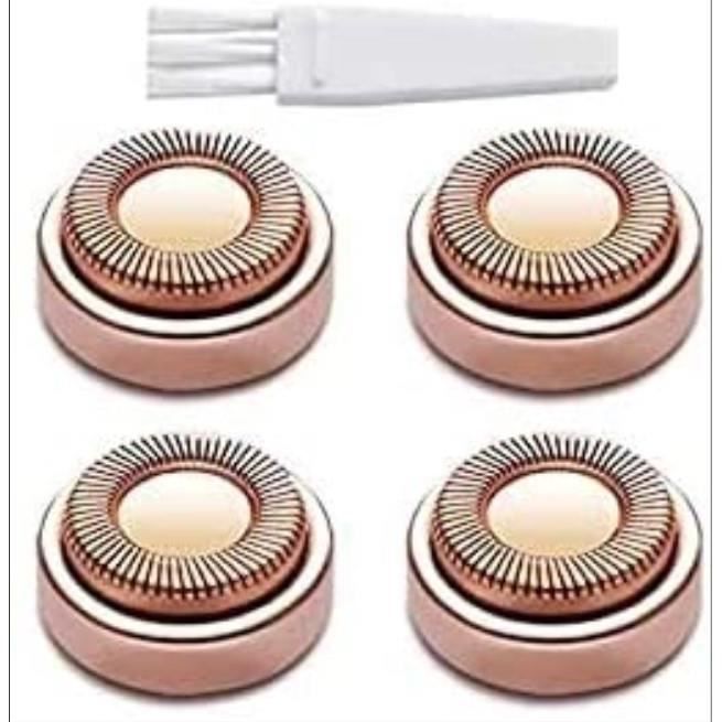 4 pièces têtes de rechange pour épilateur facial, lames d'épilation Acort pour épilateur indolore pour femme