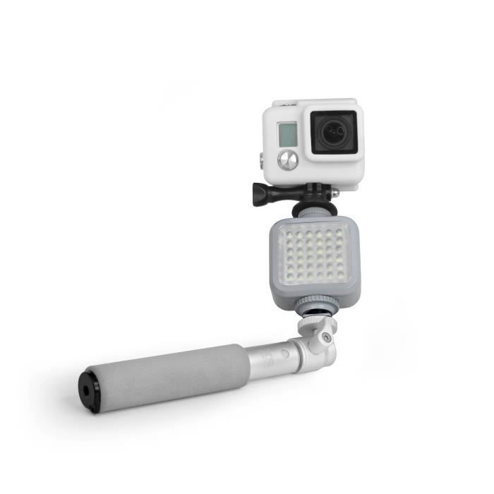 XSORIES Flash Projecteur avec Perche Selfie Combo - Gris argenté