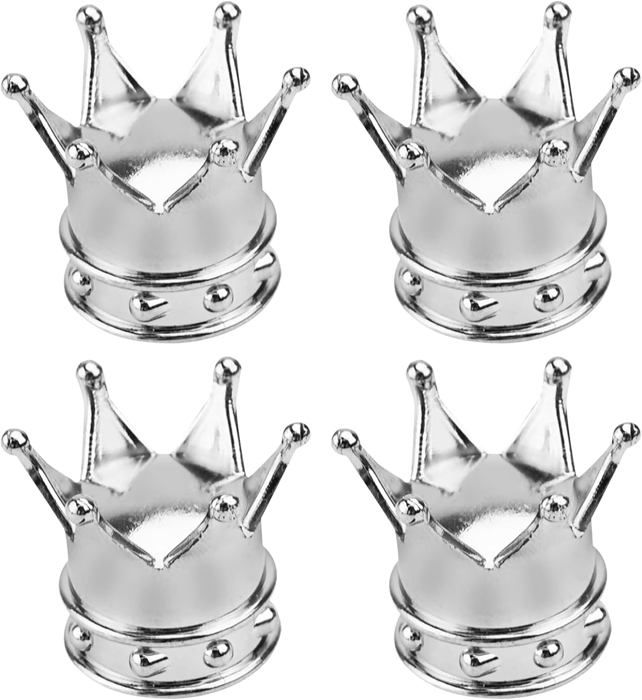 Bouchons Valve Pneu Diamant - Lot De 4 - Alliage Zinc Strass - Noir - Universel Voiture, Moto, Vélo