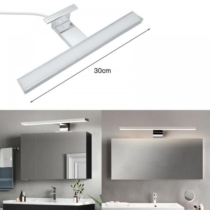 JEOBEST. Applique LED à économie dénergie lampe miroir de salle de bain coiffeuse 30*3*4cm puissance : 5W