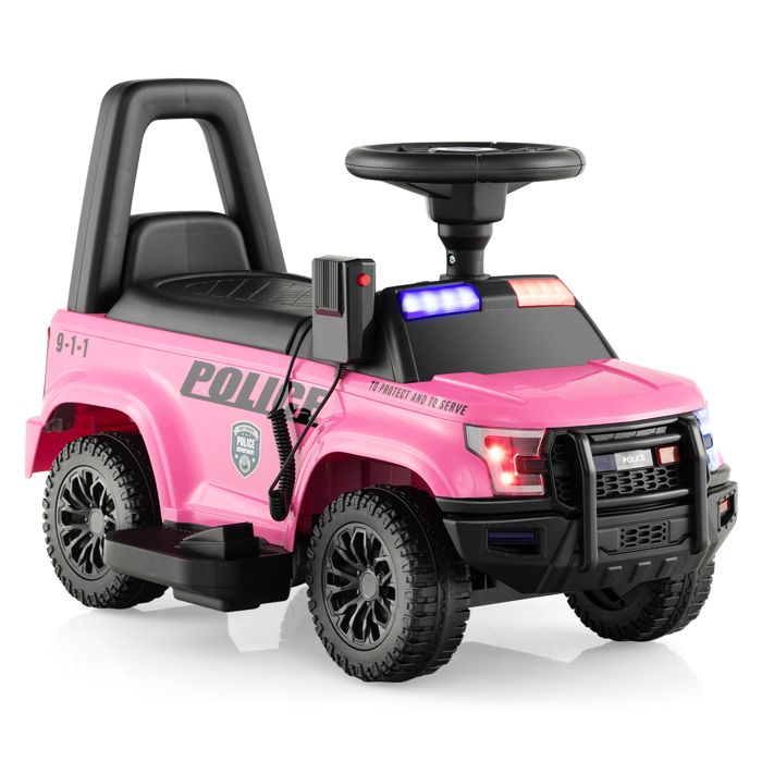 ELEMARA Véhicule électrique Pompier 12 V pour Enfants, Voiture Electrique Enfants-Petits avec télécommande parentale – Sirène, talkies-Walkies, Feux Clignotants,Bluetooth, Musique et USB