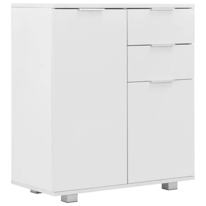 Buffet bahut commode - HELLOSHOP26 - 71 x 35 x 80 cm - 2 tiroirs - 2 portes - Finition brillante