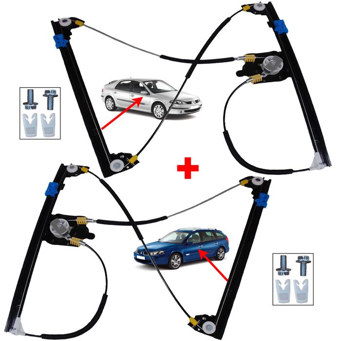 Mécanisme Lève-vitre électrique Avant Pour Renault Laguna II - Paire Gauche/droite - Neuf Garantie 2 Ans