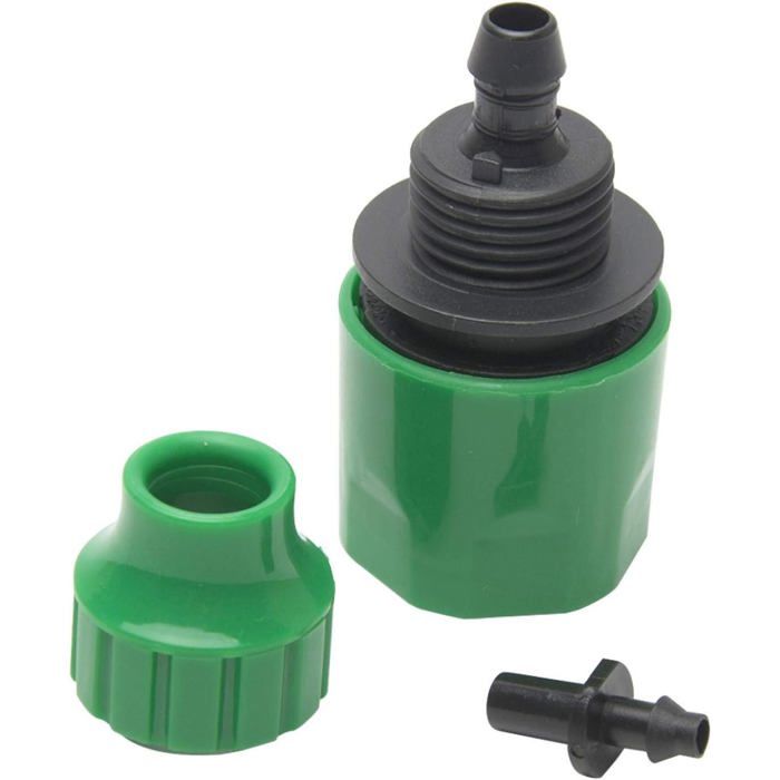 Lot De 2 Raccords De Tuyau De Jardin Avec Vannes D'Arrêt - Adaptateurs