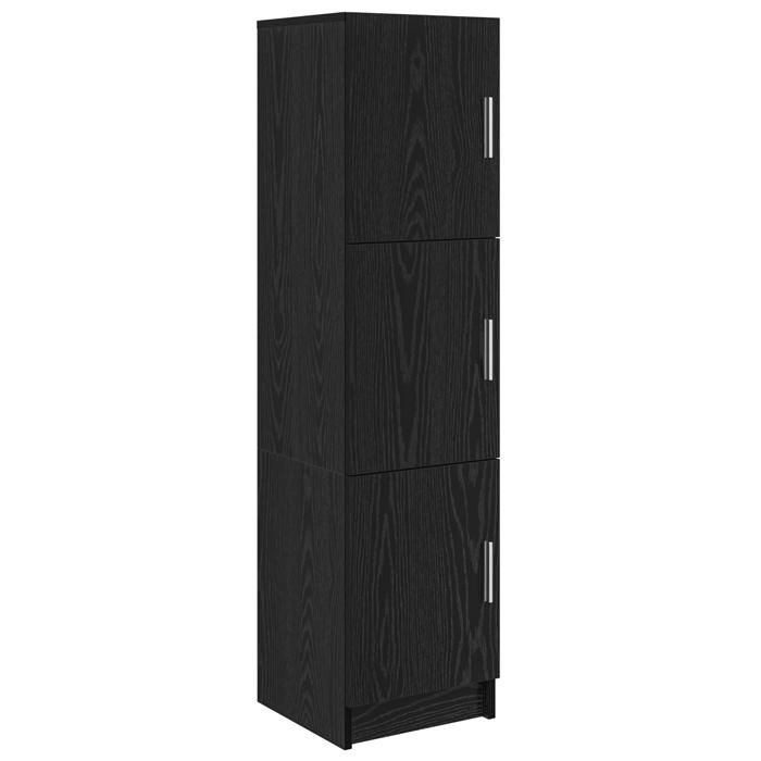MGH - TOP BUFFET SEJOUR - Armoire de rangement - Chêne noir 31 5x32x124 cm - LV746