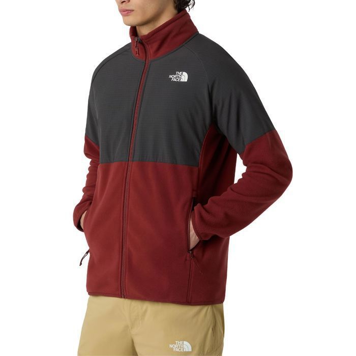 Pull pull polaire homme XL rouge Polartec 1/4 Mountain