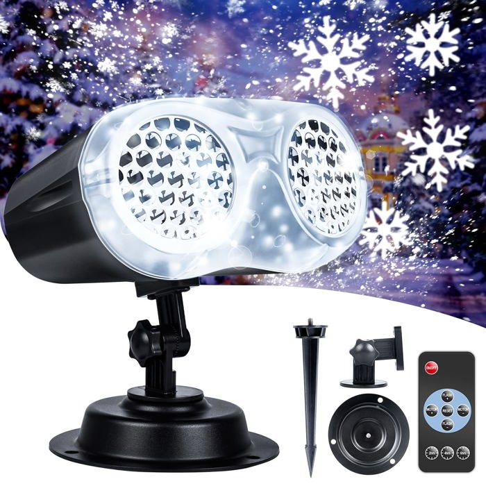 Projecteur de neige pour intérieur et extérieur étanche IP65 lampe décorative