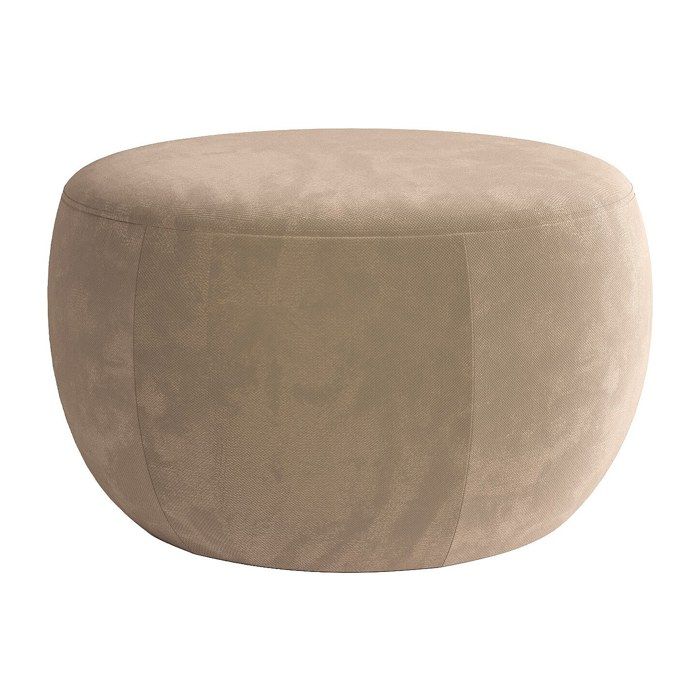 Pouf en velours taupe SIRAYO Pouf en velours taupe SIRAYO