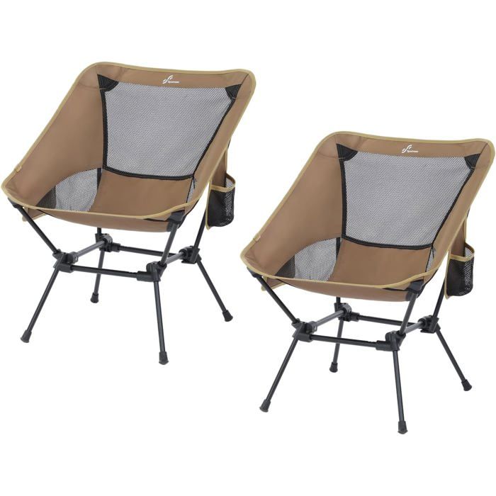 Chaise camping pliante légère et portable sac transport inclus – Plage voyages randonnée kaki