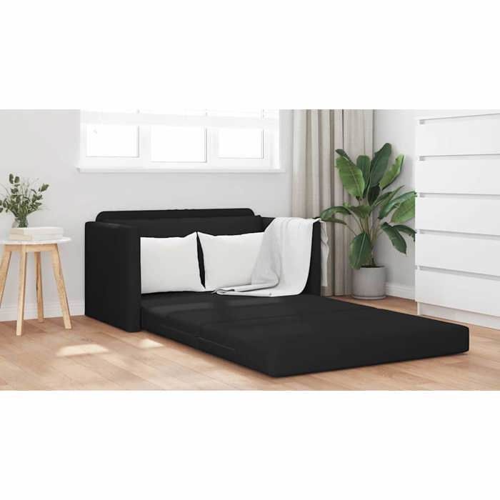 Noir SOFA Convertible - Moderne - Canapé-lit - 110cm Noir tissu C935