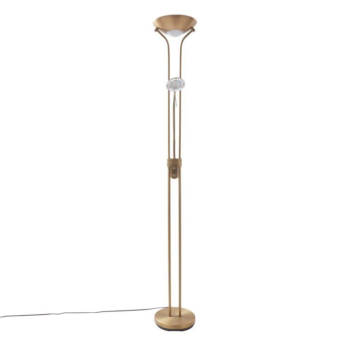 LED Lampadaire Josefin à intensité variable (Moderne) en Bronze Métal e. a. pour Salon & Salle manger (à 2 lampes ) lampe sur pied