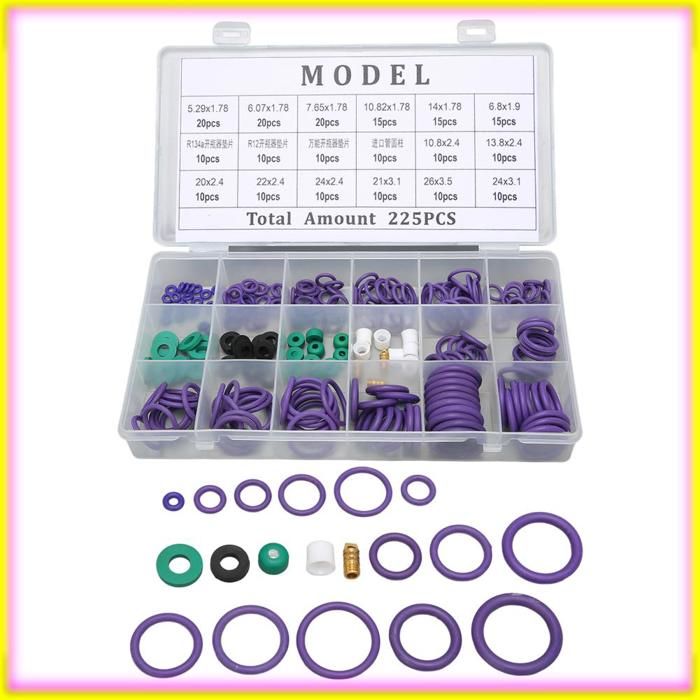 Jeu de Joints Toriques pour Climatiseur de Voiture Assortiment de 14 Tailles pour Lindustrie des Machines