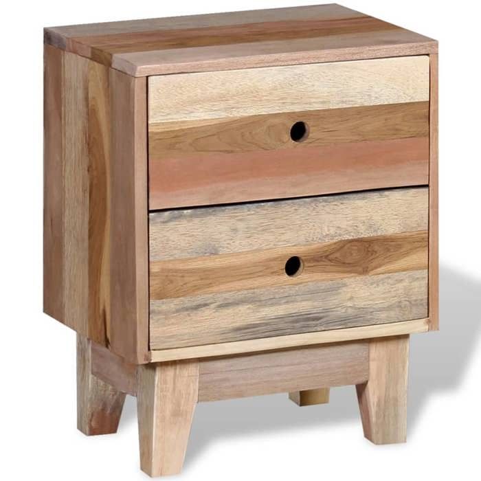 Table de chevet Bois de récupération massif_2 ans garantie_12413