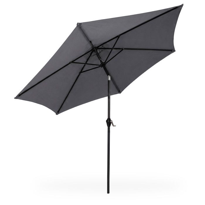 Parasol de jardin ORIENT avec inclinaison réglable en gris foncé Poids 4 5 kg Dimensions L270 x l270 x H235 cm