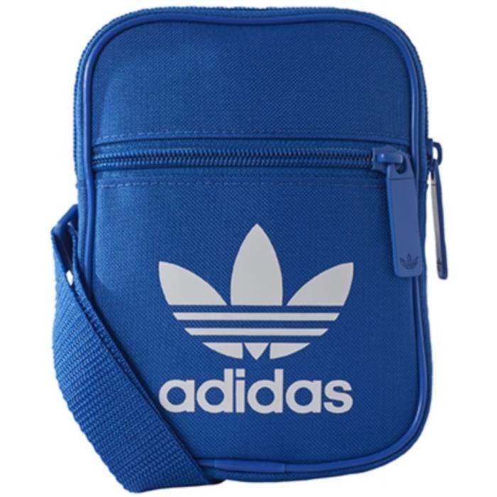 Sacoche Adidas Originals Small Items Bleue Bleu bleu Cdiscount Bagagerie - Maroquinerie