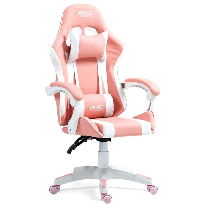 Siège gaming AMS GAMING GAMER02 & Coussin lombaire Appuie tête