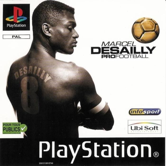 Jeu Vidéo De Football - Marcel Desailly - PlayStation - PC Et PlayStation 2 - Couleur Noire